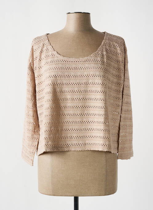 T-shirt beige G!OZE pour femme