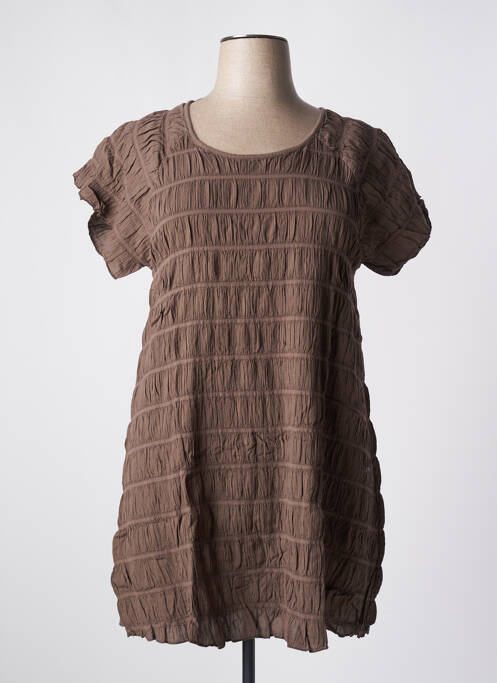 Robe courte taupe G!OZE pour femme