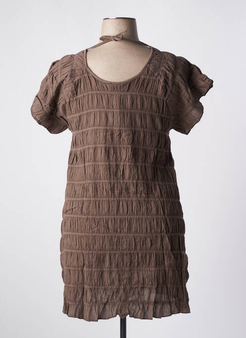 Robe courte taupe G!OZE pour femme