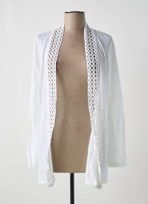 Gilet manches longues blanc PAUL BRIAL pour femme