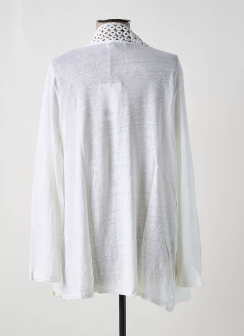 Gilet manches longues blanc PAUL BRIAL pour femme