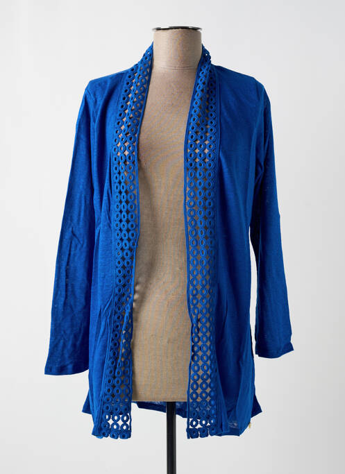 Gilet manches longues bleu PAUL BRIAL pour femme