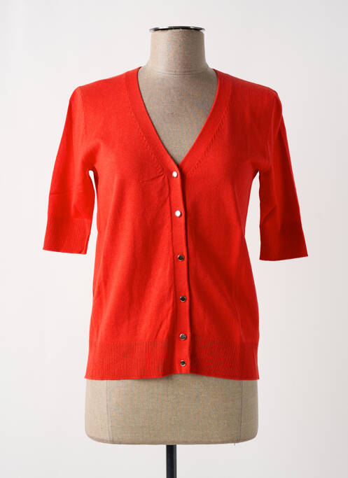 Gilet manches courtes orange PAUL BRIAL pour femme