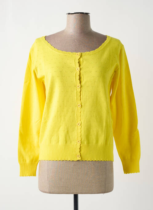 Gilet manches longues jaune PAUL BRIAL pour femme