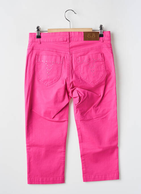 Pantacourt rose PAUL BRIAL pour femme