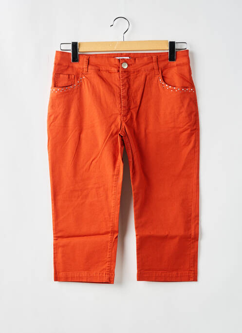 Pantacourt orange PAUL BRIAL pour femme