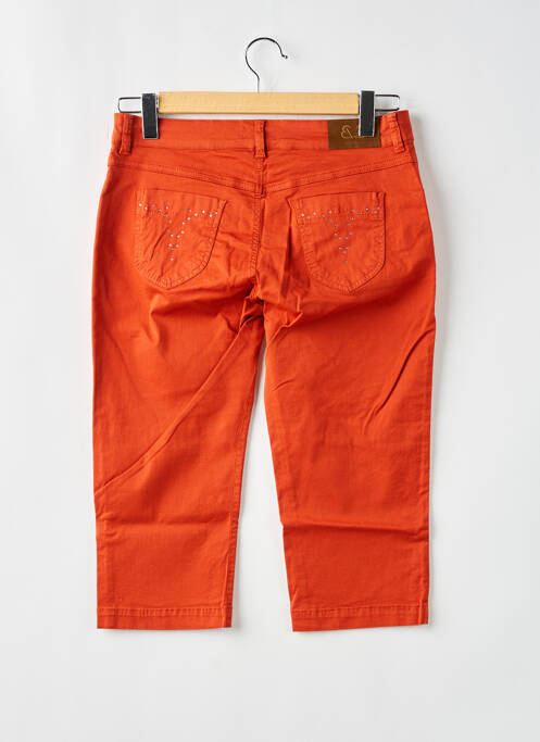 Pantacourt orange PAUL BRIAL pour femme