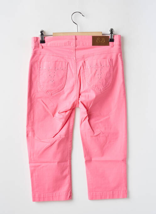 Pantacourt rose PAUL BRIAL pour femme