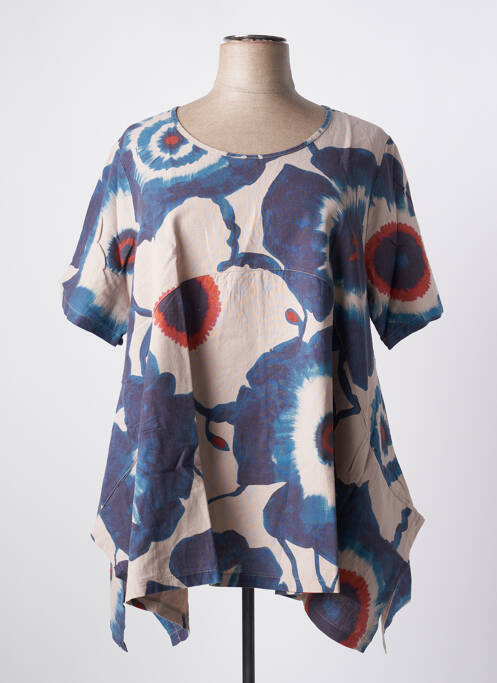 Tunique manches courtes bleu G!OZE pour femme