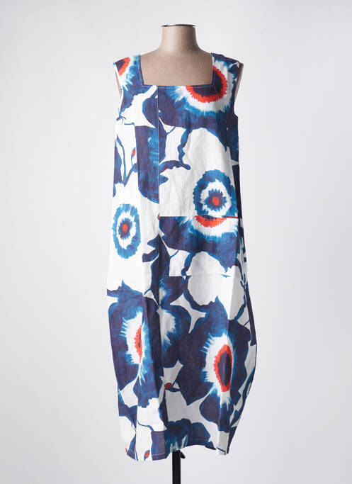 Robe mi-longue blanc G!OZE pour femme