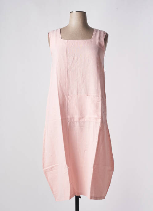 Robe mi-longue rose G!OZE pour femme