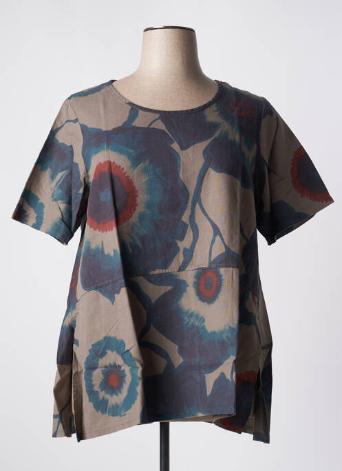 Tunique manches courtes taupe G!OZE pour femme