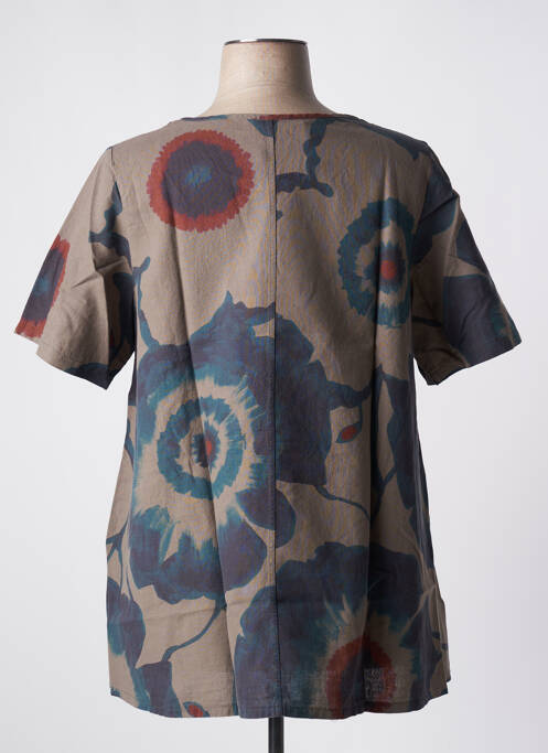 Tunique manches courtes taupe G!OZE pour femme