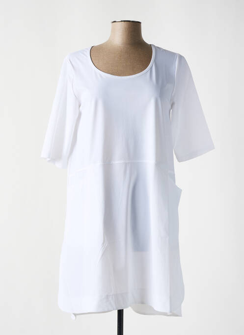 Robe mi-longue blanc G!OZE pour femme