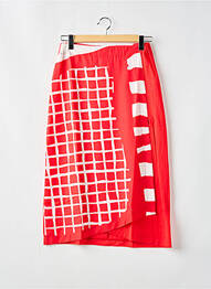 Jupe mi-longue rouge G!OZE femme