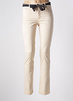 Pantalon droit beige PAUL BRIAL pour femme