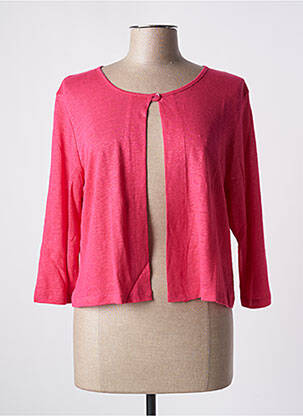 Gilet manches longues rose PAUL BRIAL femme