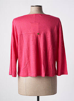 Gilet manches longues rose PAUL BRIAL femme