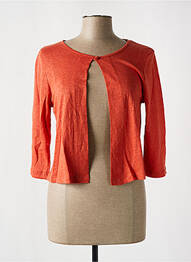 Gilet manches longues orange PAUL BRIAL femme