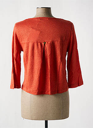 Gilet manches longues orange PAUL BRIAL femme