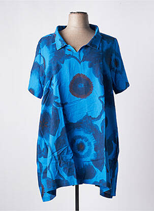 Tunique manches courtes bleu G!OZE femme