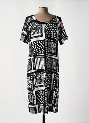 Robe mi-longue noir G!OZE femme
