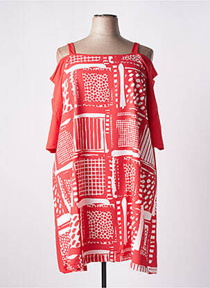 Tunique manches courtes rouge G!OZE femme