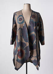 Gilet manches longues taupe G!OZE pour femme seconde vue