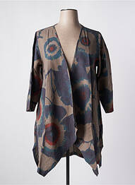 Gilet manches longues taupe G!OZE femme