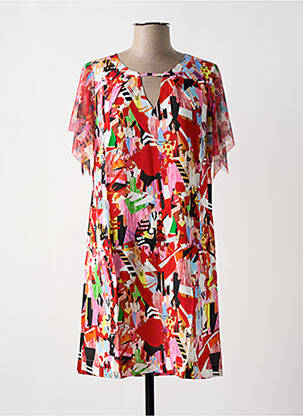 Robe mi-longue rouge MALOKA femme