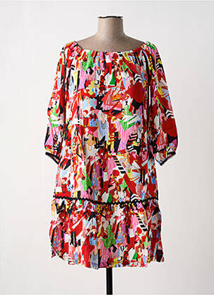 Robe mi-longue rouge MALOKA femme