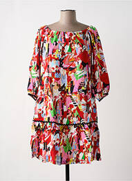 Robe mi-longue rouge MALOKA femme