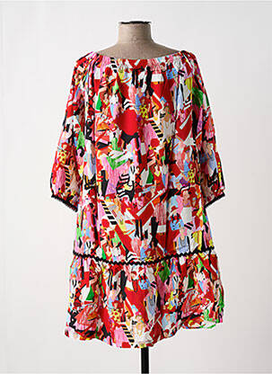 Robe mi-longue rouge MALOKA femme