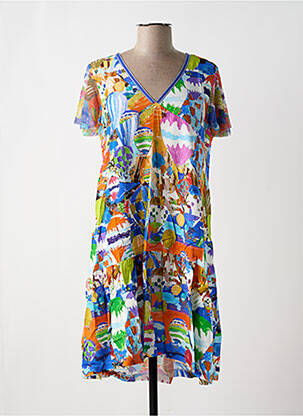 Robe mi-longue bleu MALOKA femme