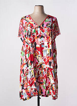 Robe mi-longue rouge MALOKA pour femme