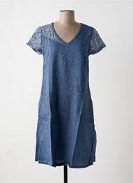 Robe mi-longue bleu MALOKA femme