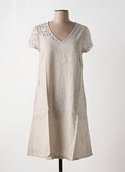 Robe mi-longue taupe MALOKA pour femme seconde vue