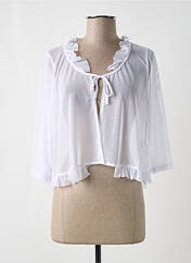 Gilet manches longues blanc G!OZE pour femme seconde vue