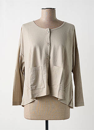 Gilet manches longues beige G!OZE femme