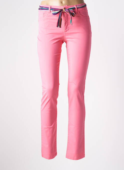 Pantalon slim rose PAUL BRIAL pour femme