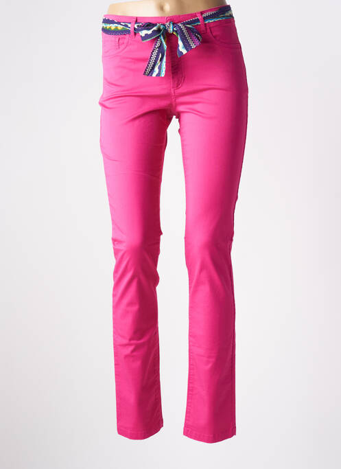 Pantalon slim rose PAUL BRIAL pour femme