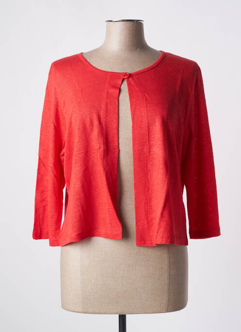 Gilet manches longues orange PAUL BRIAL pour femme