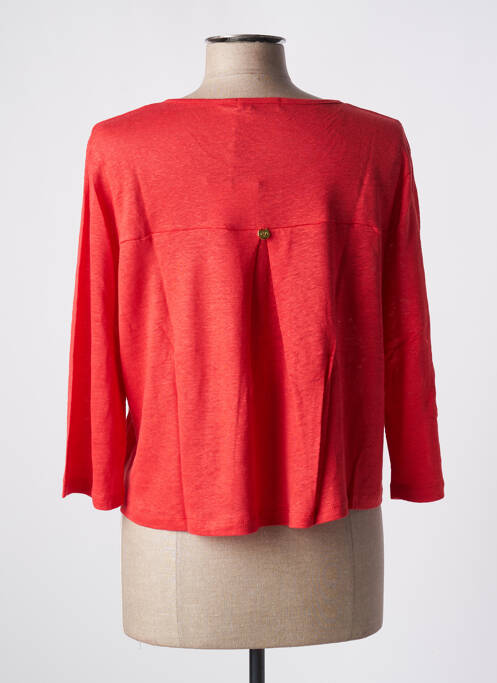 Gilet manches longues orange PAUL BRIAL pour femme