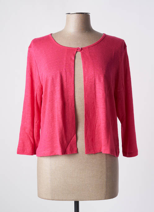 Gilet manches longues rose PAUL BRIAL pour femme