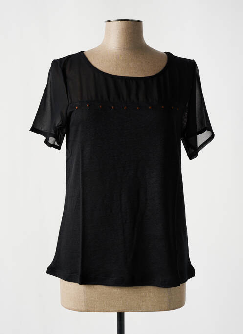 T-shirt noir PAUL BRIAL pour femme