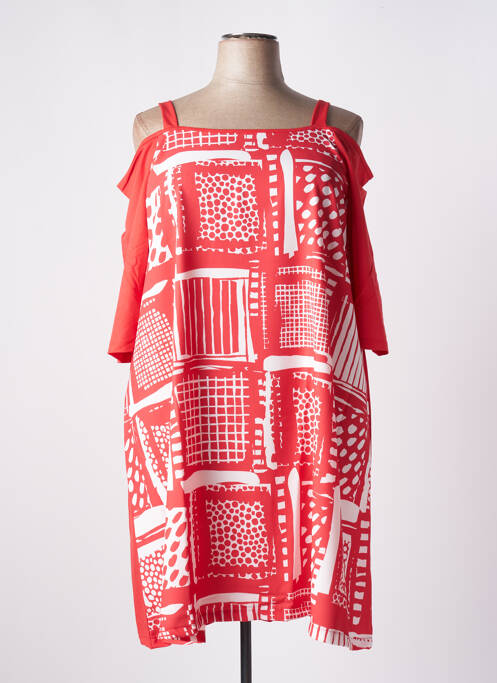 Robe mi-longue rouge G!OZE pour femme