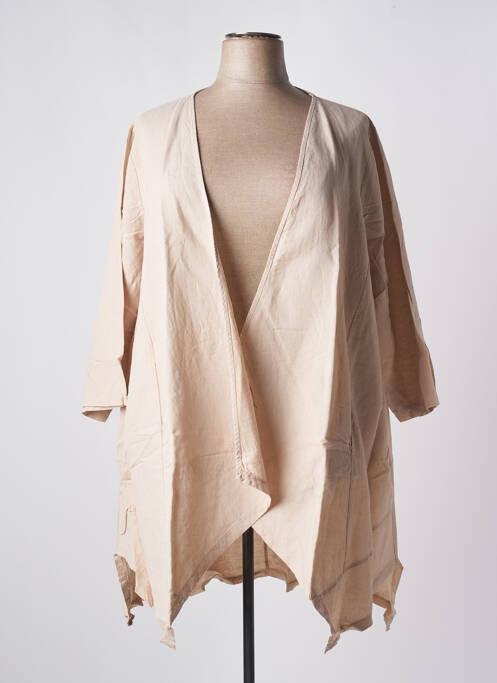 Gilet manches longues beige G!OZE pour femme