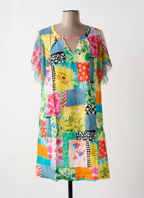 Robe mi-longue rose MALOKA pour femme