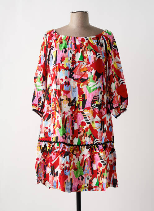 Robe mi-longue rouge MALOKA pour femme