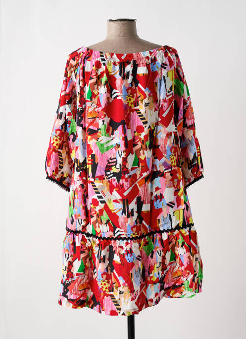 Robe mi-longue rouge MALOKA femme